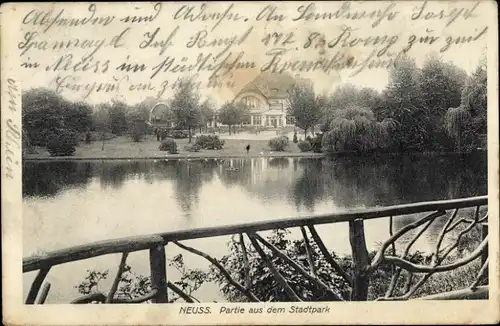 Ak Neuss am Rhein, Stadtpark