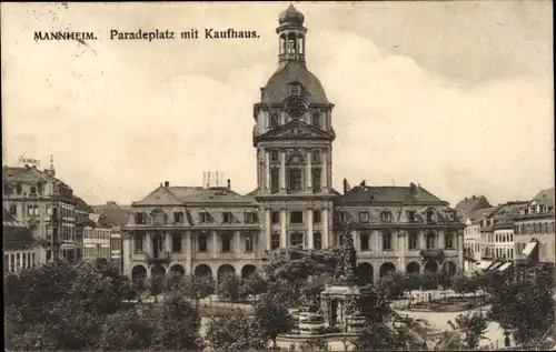 Ak Mannheim in Baden, Paradeplatz, Kaufhaus