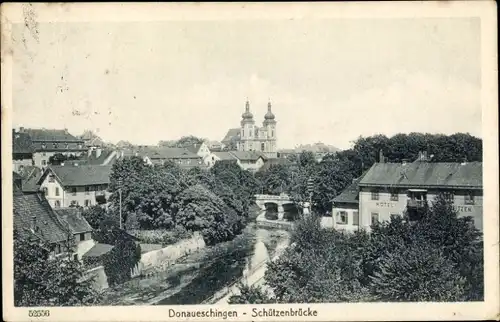 Ak Donaueschingen im Schwarzwald, Schützenbrücke