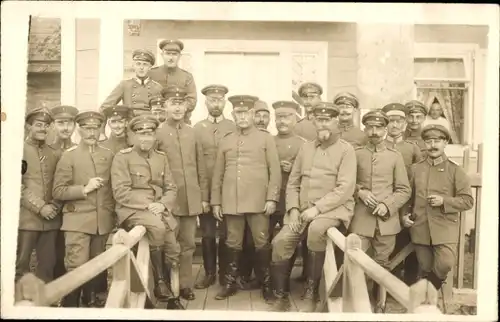 Foto Ak Deutsche Soldaten in Uniformen, Gruppenbild, Bataillon Wesel, Kaiserzeit