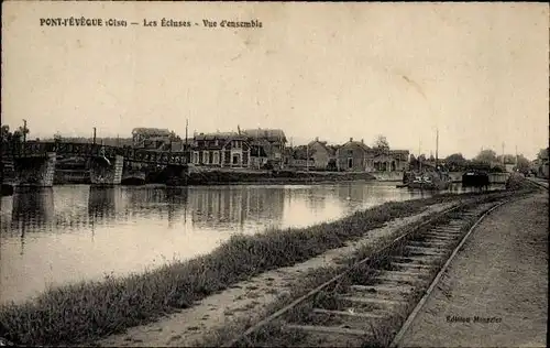 Ak Pont-L'Eveque Oise, Gesamtansicht