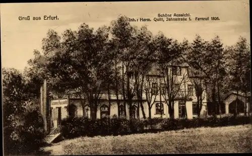 Ak Erfurt in Thüringen, Gasthaus Schöne Aussicht