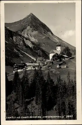 Ak Damüls in Vorarlberg, Teilansicht mit Damülserhorn, Bregenzerwald