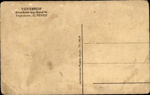 Ak Bouchout lez Anvers Boechout Flandern Antwerpen, Vijverhof