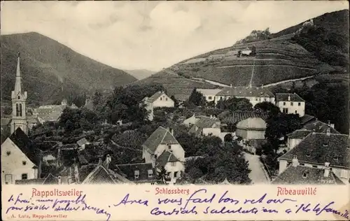 Ak Ribeauvillé Rappoltsweiler Elsass Haut Rhin, Schlossberg