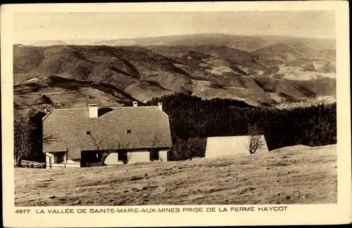 Ak Sainte Marie aux Mines Markirch Elsass Haut Rhin, Vallée prise de la Ferme Haycot