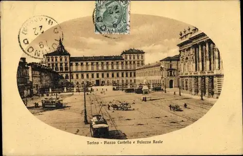 Ak Torino Turin Piemonte, Piazza Castello, Palazzo Reale