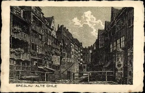 Ak Wrocław Breslau Schlesien, Alte Ohle