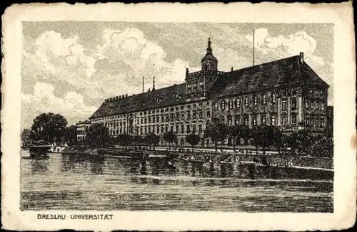 Ak Wrocław Breslau Schlesien, Universität