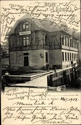 Ak Erbach im Odenwald Hessen, Großherzogliche Fachschule für Schnitzerei