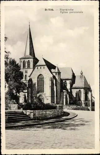 Ak Saint Vith Sankt Vith Wallonien Lüttich, Pfarrkirche