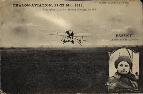 Ak Chalon-Aviation 1911, Hanriot-Eindecker