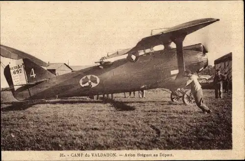 Ak Le Valdahon Doubs, Lager, Breguet-Abflugflugzeug
