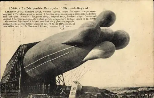 Ak Le Dirigeable Francais Clement-Bayard