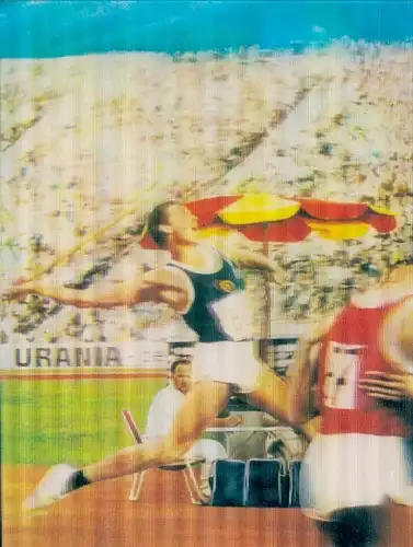 3 D Ak Ein Speerwerfer beim Abwurf, Stadion