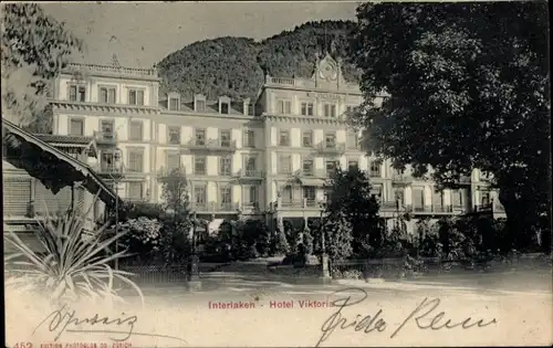 Ak Interlaken Kanton Bern Schweiz, Hotel Viktoria