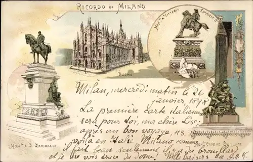 Litho Milano Mailand Lombardia, Denkmäler, Dom