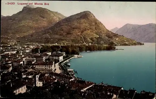 Ak Lugano Kanton Tessin Schweiz, Monte Bré, Teilansicht