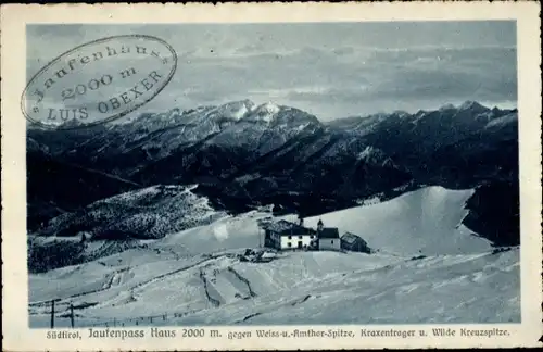Ak Ridnaun Ratschings Racines Südtirol, Jaufenpass, Jaufenhaus, Winter