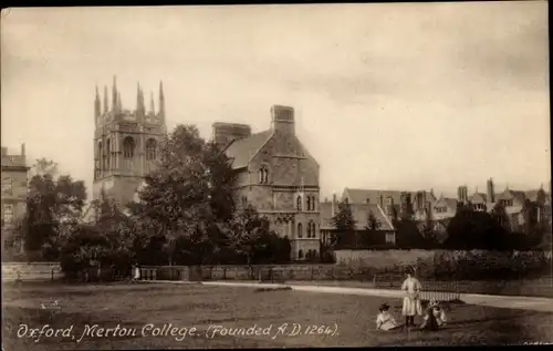 Ak Oxford Oxfordshire England, Merton College