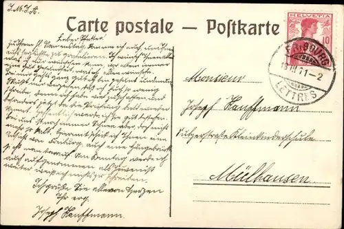 Ak Freiburg Freiburg Stadt Schweiz, Gesamtansicht und die Hängebrücke