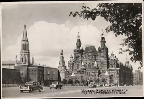 Ak Moskau Russland, Kreml, Roter Platz, Museum