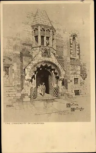 Künstler Ak Liverpool Merseyside England, Universität