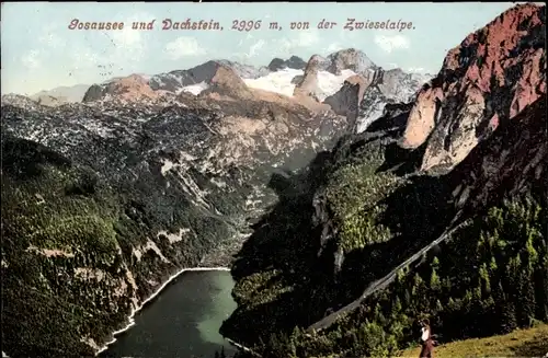 Ak Gosau in Oberösterreich, Gosausee, Dachstein, Zwieselalpe