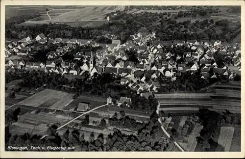Ak Bissingen an der Teck Württemberg, Luftaufnahme