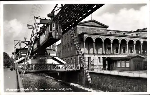 Ak Elberfeld Wuppertal, Schwebebahn, Landgericht