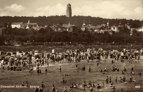 Ak Ostseebad Ahlbeck Heringsdorf auf Usedom, Strand