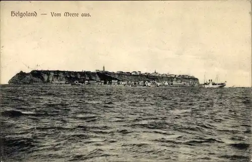 Ak Nordseeinsel Helgoland, Blick auf die Insel