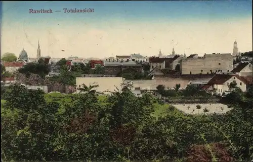 Ak Rawicz Rawitsch Posen, Totalansicht