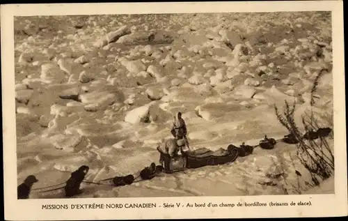 Ak Missions d'Extreme Nord Canadien, Missionnaires Oblats de Marie Immaculee, Hundeschlitten
