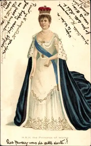 Präge Ak Alexandra von Dänemark, Königin von Großbritannien, Portrait