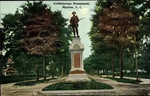 Ak Marion South Carolina, Confederate Monument