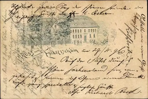 Litho Euldorf Herrnhut in Sachsen, Gastwirtschaft Eulkretscham