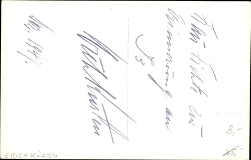 Ak Schauspieler Erich Küsten, Portrait, Autogramm, Brille