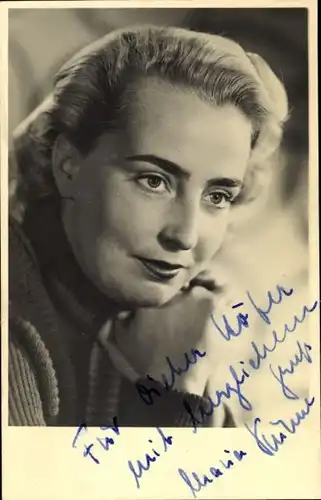 Ak Schauspielerin Maria Kühne, Portrait, Autogramm, DDR Fernsehmoderatorin