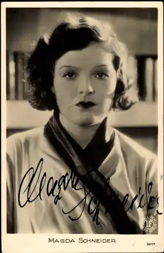 Ak Schauspielerin Magda Schneider, Portrait, Autogramm