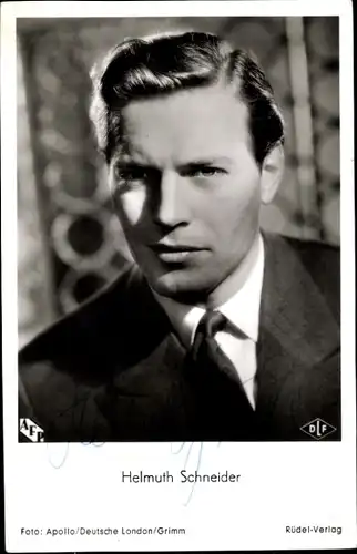 Ak Schauspieler Helmuth Schneider, Portrait, Autogramm, Ännchen von Tharau