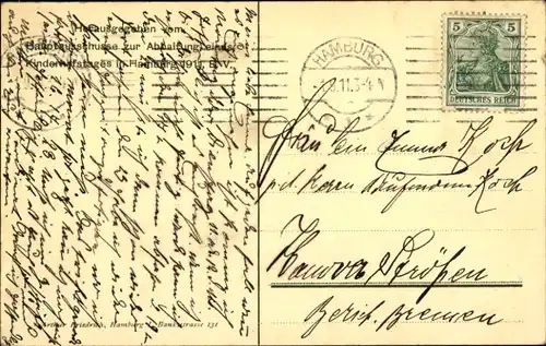 Ak Hamburg, Jungfernstieg, Automobil, Passanten