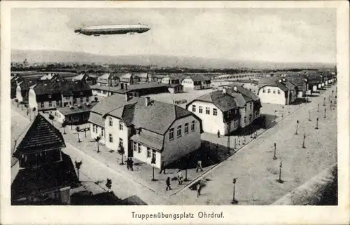 Ak Ohrdruf in Thüringen, Truppenübungsplatz, Zeppelin