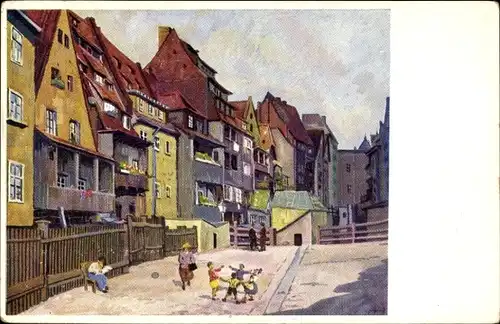 Künstler Ak van Hout, Wrocław Breslau Schlesien, Weißgerberohle