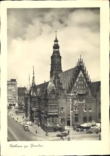Ak Wrocław Breslau Schlesien, Turnfest 1938, Rathaus