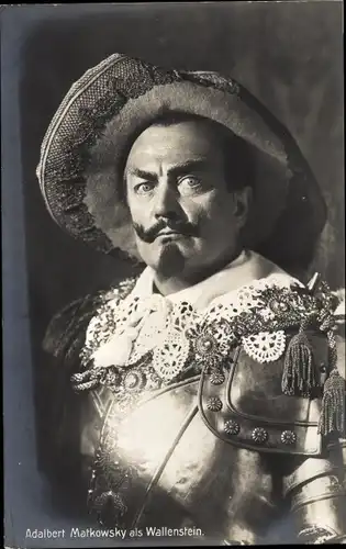 Ak Schauspieler Adalbert Matkowsky, Portrait als Wallenstein