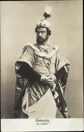 Ak Schauspieler Adalbert Matkowsky, Portrait als Otello