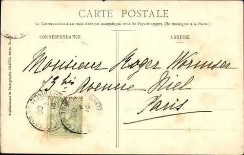 Ak Monte Carlo Monaco, Vue generale, Yacht Princesse Alice