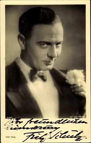 Ak Schauspieler Fritz Schulz, Portrait, Autogramm