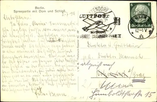 Ak Berlin Mitte, Spree, Dom, Schloss